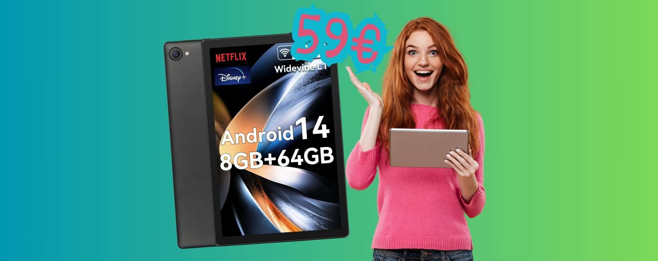 Tablet da 10 pollici con Android 14 a meno di 60€? Tutto vero ma ancora per poco Tablet da 10 pollici con Android 14 a meno di 60€? Tutto vero ma ancora per poco