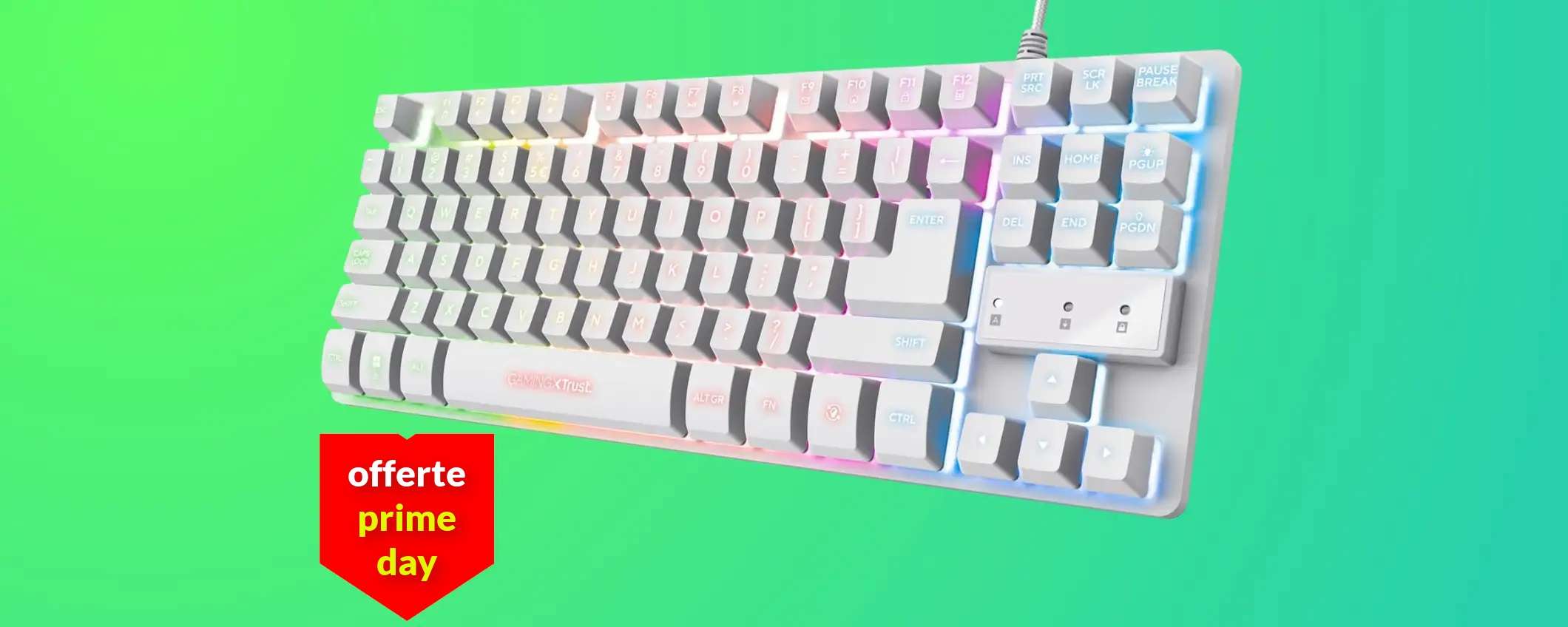 Tastiera gaming salvaspazio ad appena 18€ con le Offerte Prime Day Tastiera gaming salvaspazio ad appena 18€ con le Offerte Prime Day