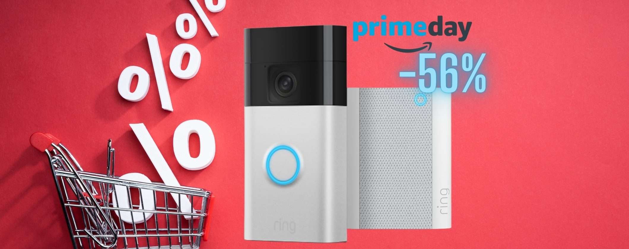 Videocitofono a batteria Ring: rispondi da remoto e usa Alexa (-56%)