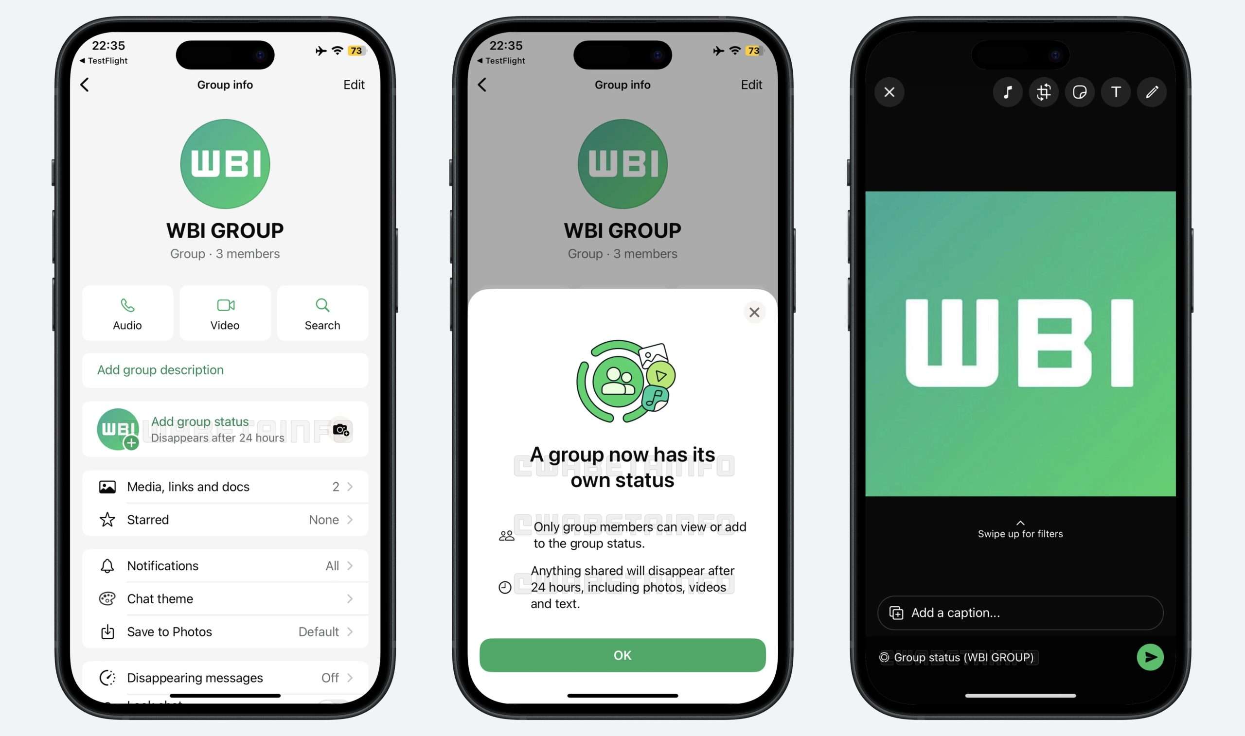 whatsapp aggiornamenti di stato gruppi