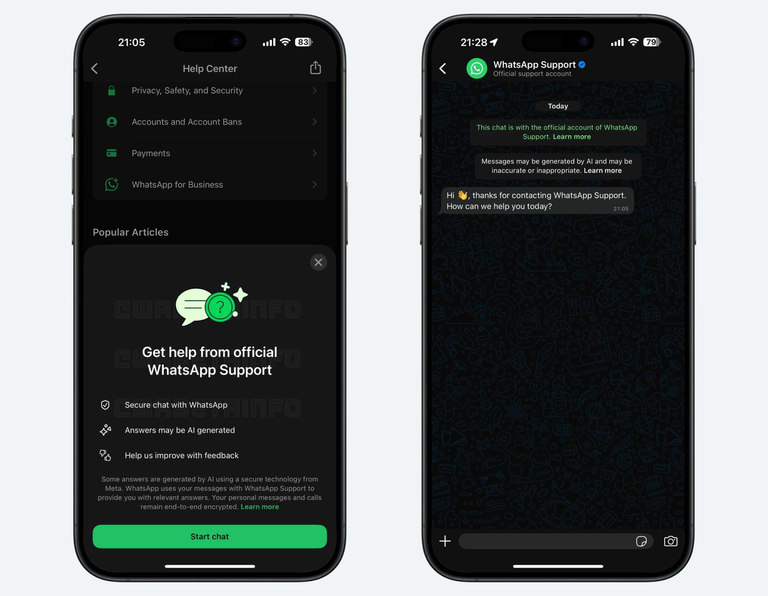 whatsapp chat assistenza