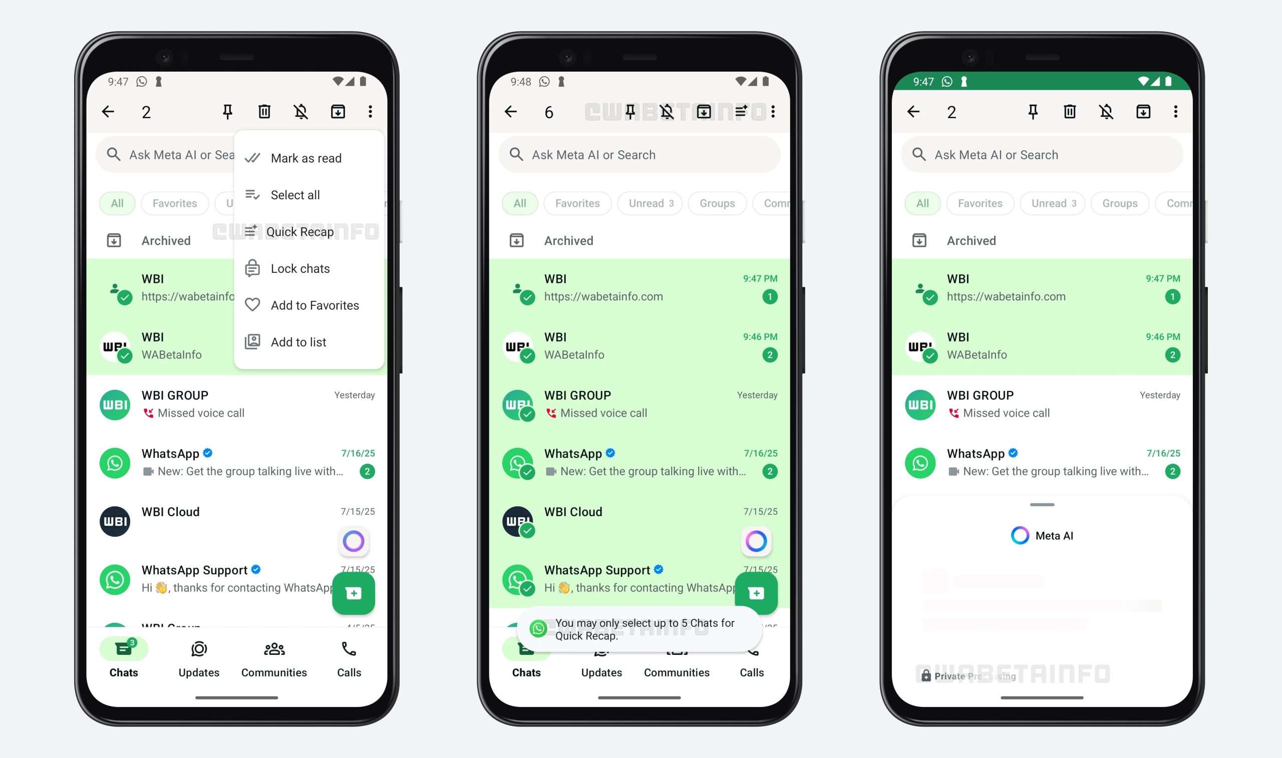 whatsapp riassunto chat