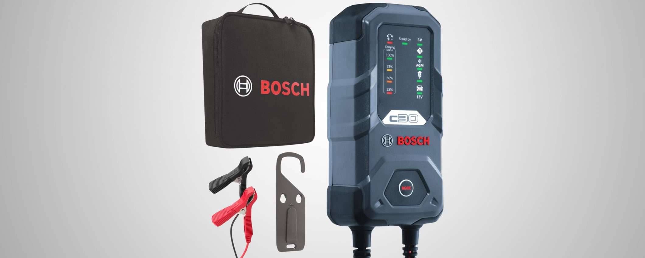 Non restare mai a piedi: caricabatterie per auto Bosch C30 in offerta