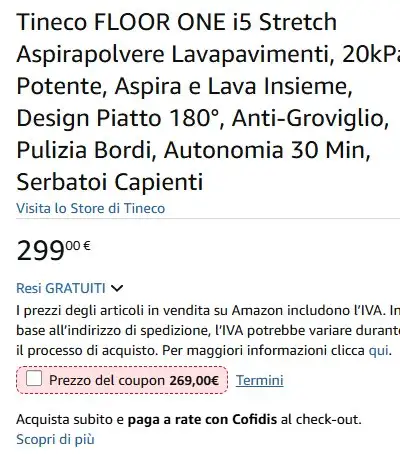 Coupon Tineco Floor One