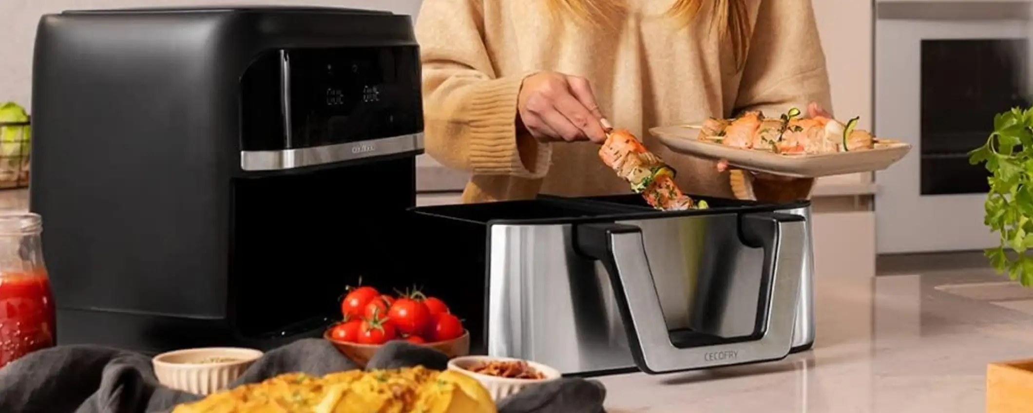 Friggitrice ad aria 9 litri con cestello DIVISIBILE in MEGA SCONTO LAMPO Friggitrice ad aria 9 litri con cestello DIVISIBILE in MEGA SCONTO LAMPO