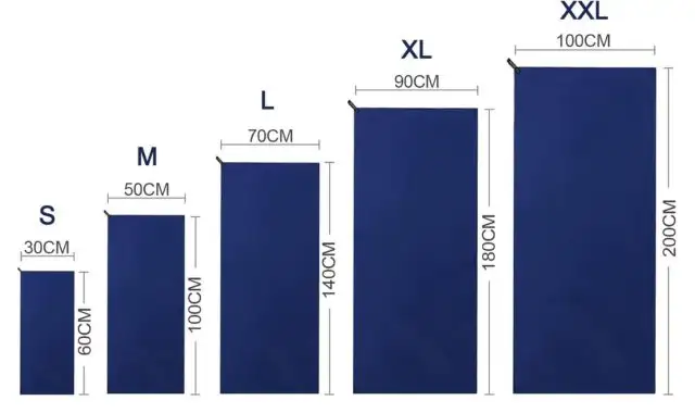 Misure asciugamano in microfibra