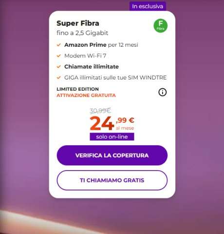 Super Fibra WindTre attivazione