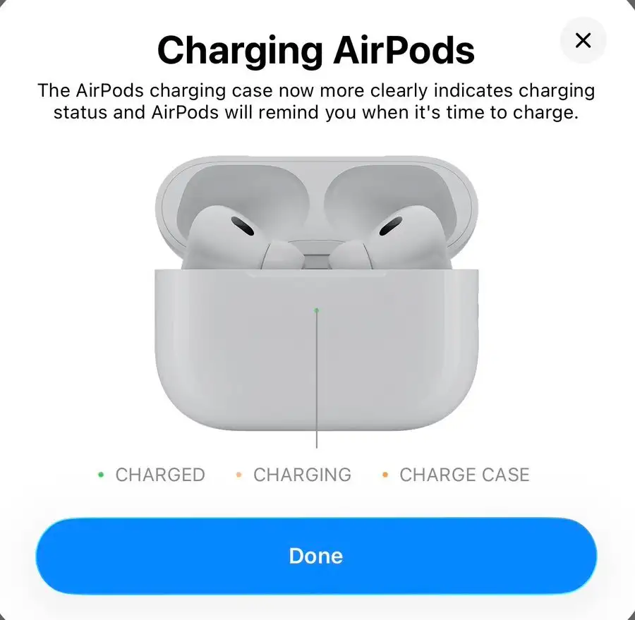 airpods ricarica ios 26 apple