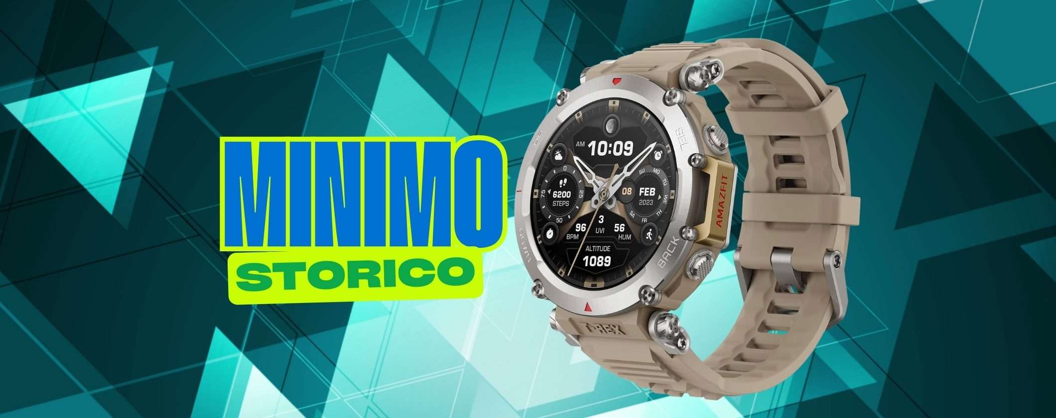 Amazfit T-Rex Ultra da 47mm al minimo storico Amazon, offerta imperdibile