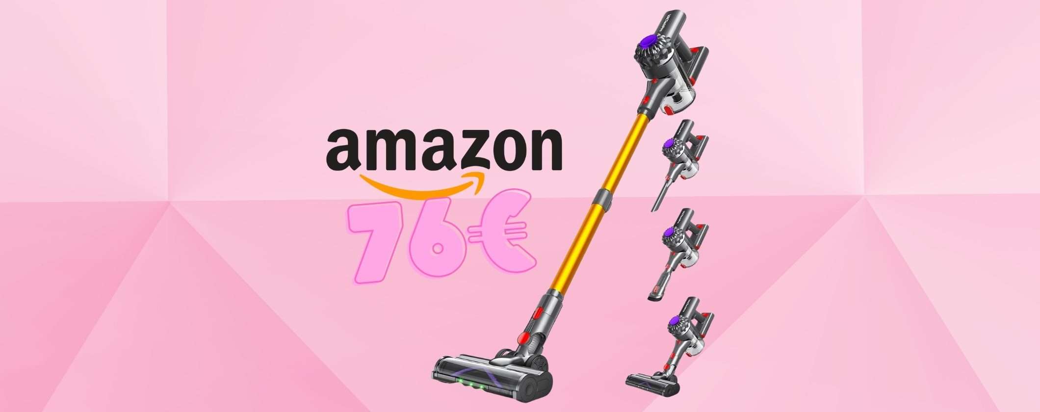 Aspirapolvere senza fili da 35Kpa con tanti accessori a soli 76€ su Amazon Aspirapolvere senza fili da 35Kpa con tanti accessori a soli 76€ su Amazon