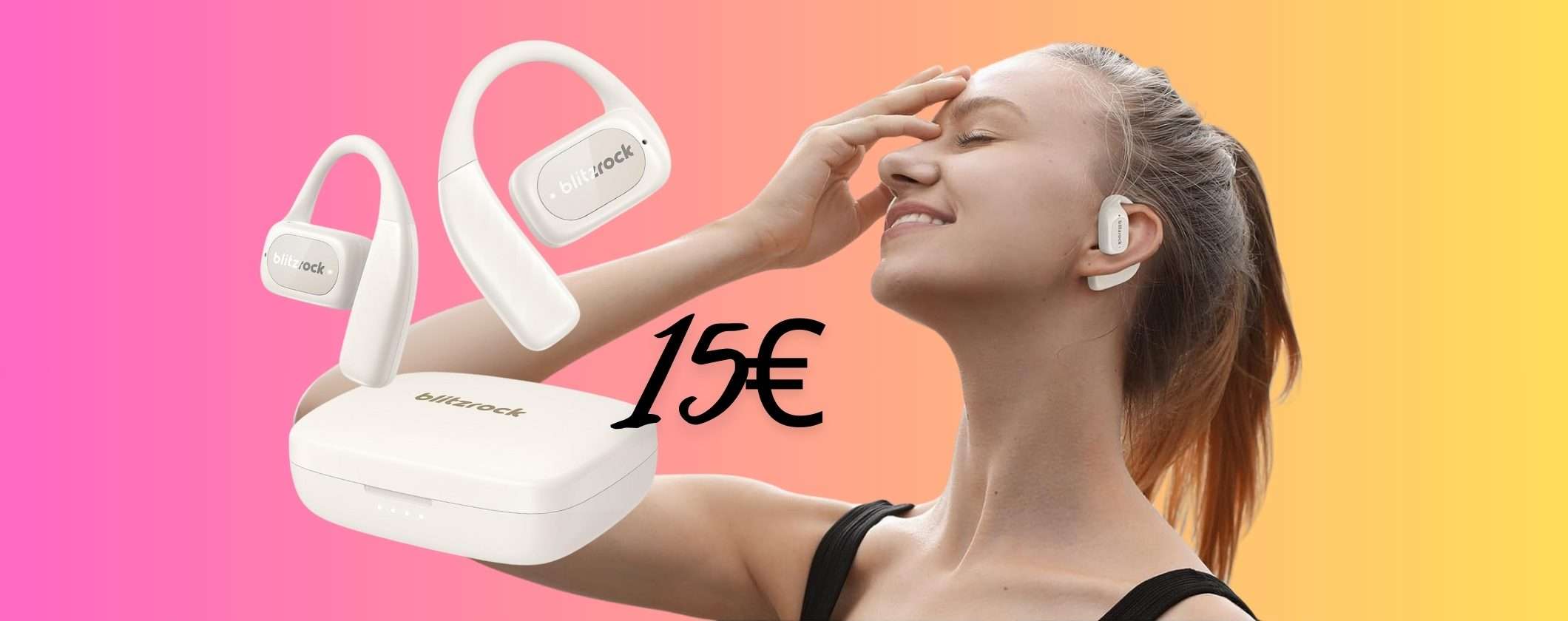 Auricolari wireless open ear estremamente stabili a soli 15€ con il coupon Auricolari wireless open ear estremamente stabili a soli 15€ con il coupon