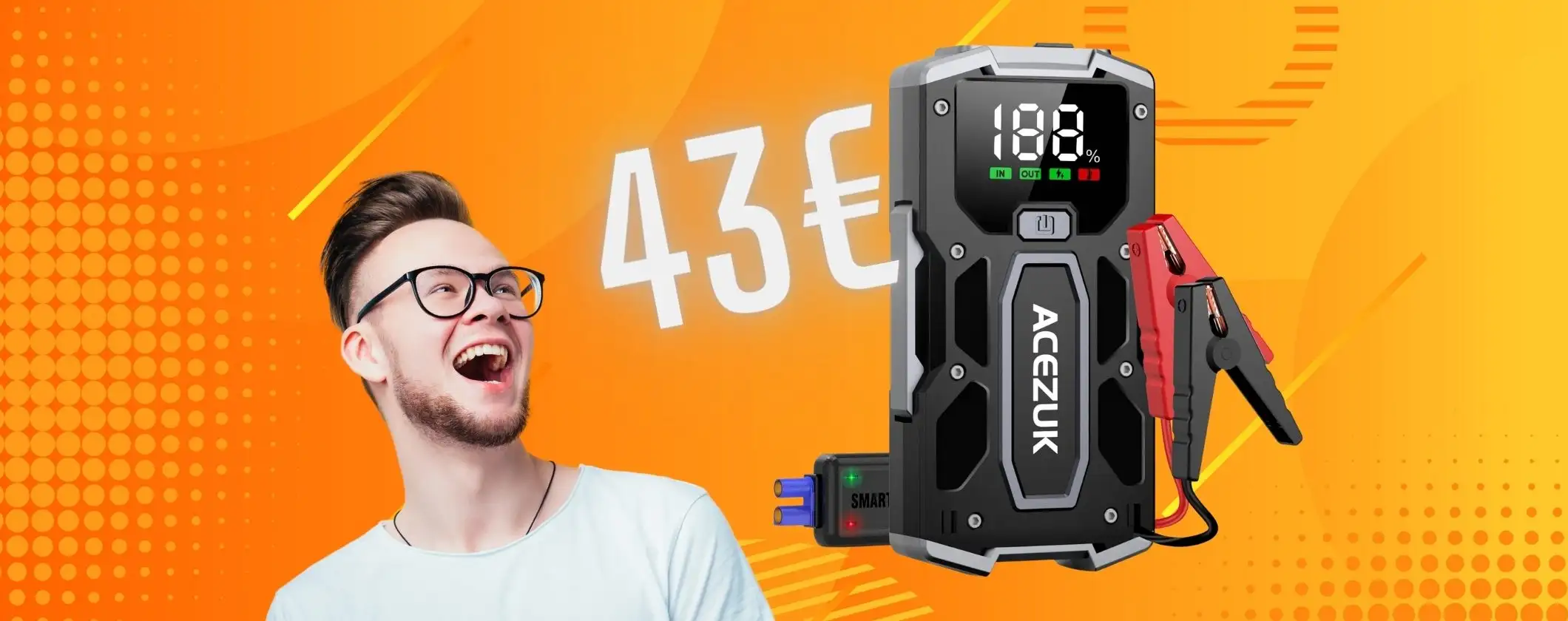 Batteria dell'auto a terra? Riavviala in un istante con questo avviatore d'emergenza Batteria dell'auto a terra? Riavviala in un istante con questo avviatore d'emergenza