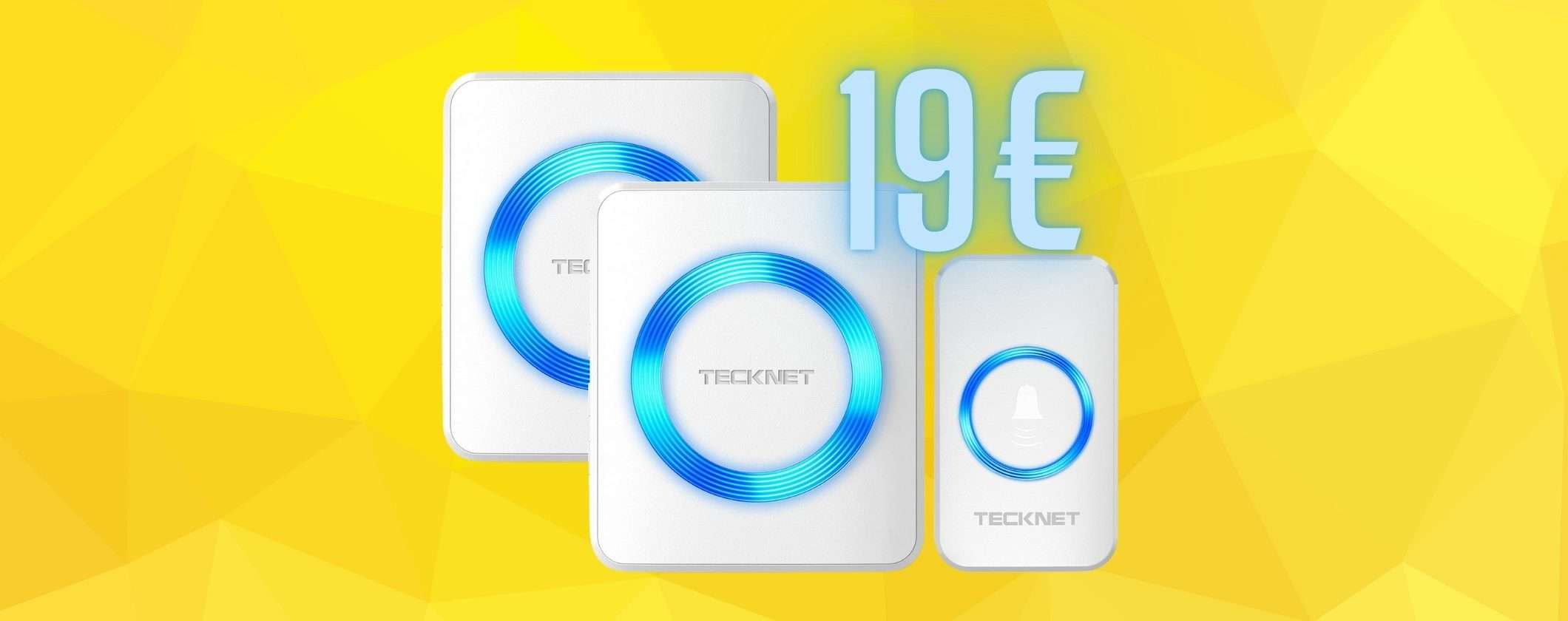 Campanello wireless con 2 ricevitori semplice da installare a soli 19€ Campanello wireless con 2 ricevitori semplice da installare a soli 19€