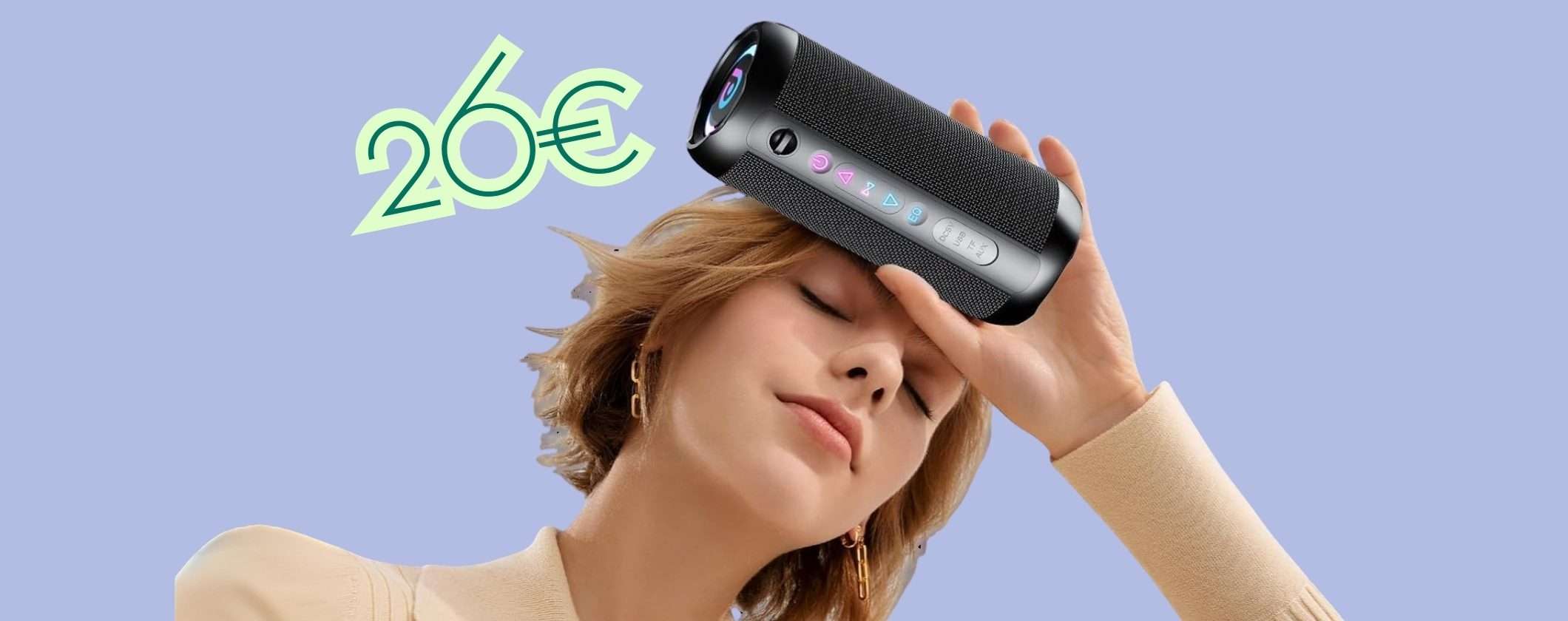 Cassa Bluetooth portatile e impermeabile da 30W con 30 ore di autonomia (26€) Cassa Bluetooth portatile e impermeabile da 30W con 30 ore di autonomia (26€)