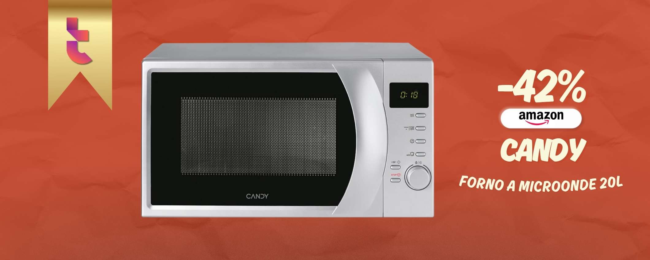 Forno a microonde 20L firmato Candy: una certezza in cucina (-42%) Forno a microonde 20L firmato Candy: una certezza in cucina (-42%)
