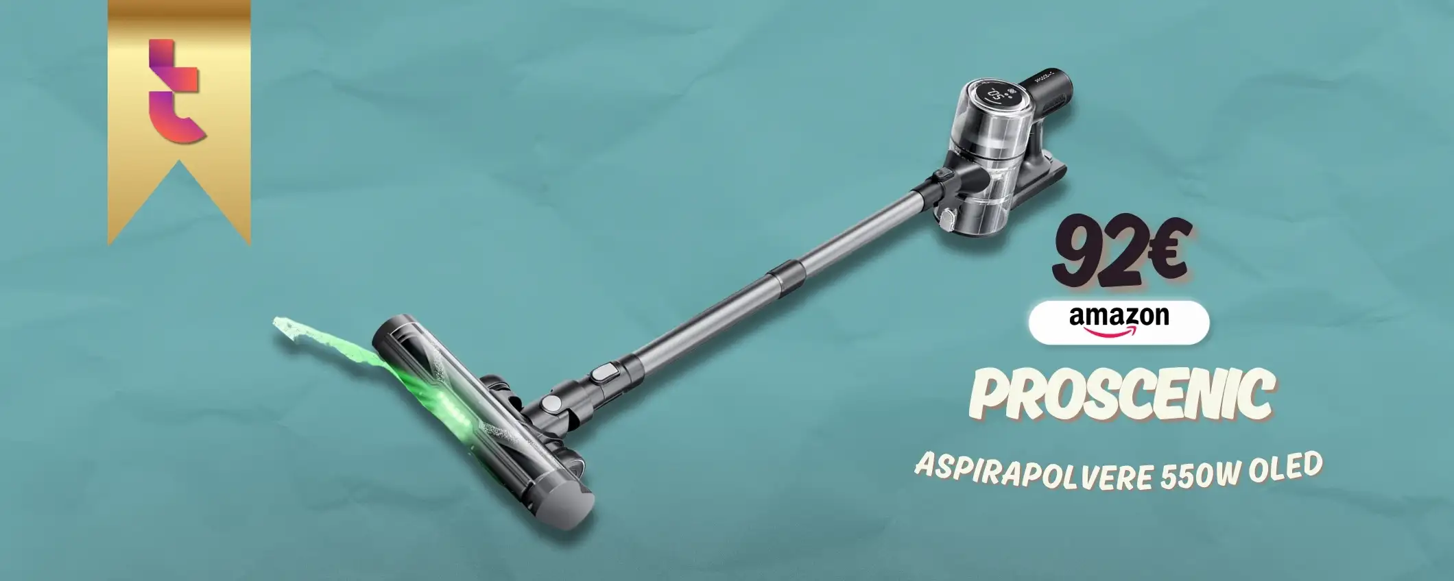 Proscenic P13 rileva la polvere con il suo laser e la annienta con 45K Pa Proscenic P13 rileva la polvere con il suo laser e la annienta con 45K Pa