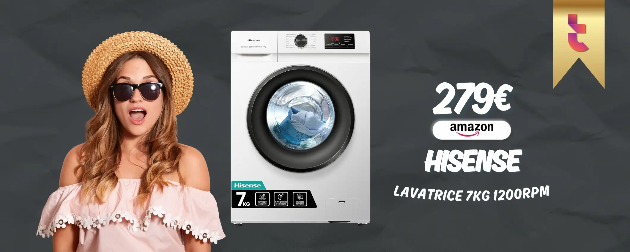 Hisense LAVA VIA anche il prezzo con questa lavatrice 7kg in promo Amazon Hisense LAVA VIA anche il prezzo con questa lavatrice 7kg in promo Amazon