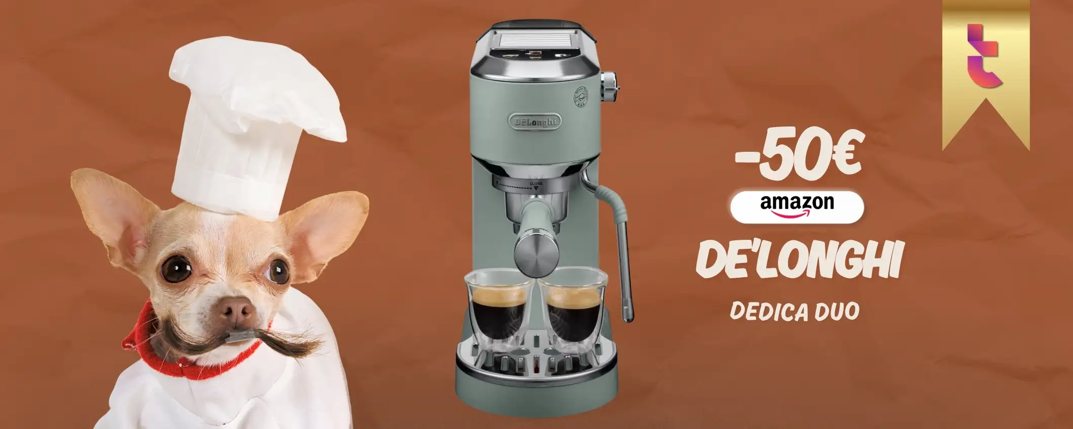 De'Longhi Dedica Duo è di design oltre che una vera barista, 50€ di sconto De'Longhi Dedica Duo è di design oltre che una vera barista, 50€ di sconto