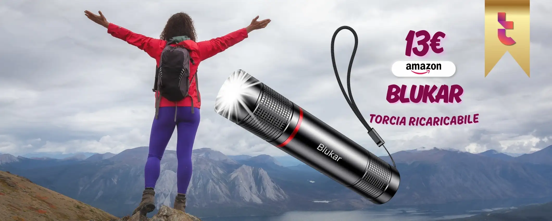 Non andare in campeggio SENZA questa torcia LED ricaricabile, 13€