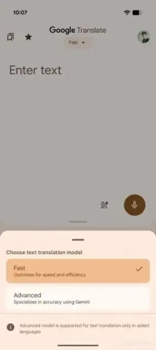 google translate gemini