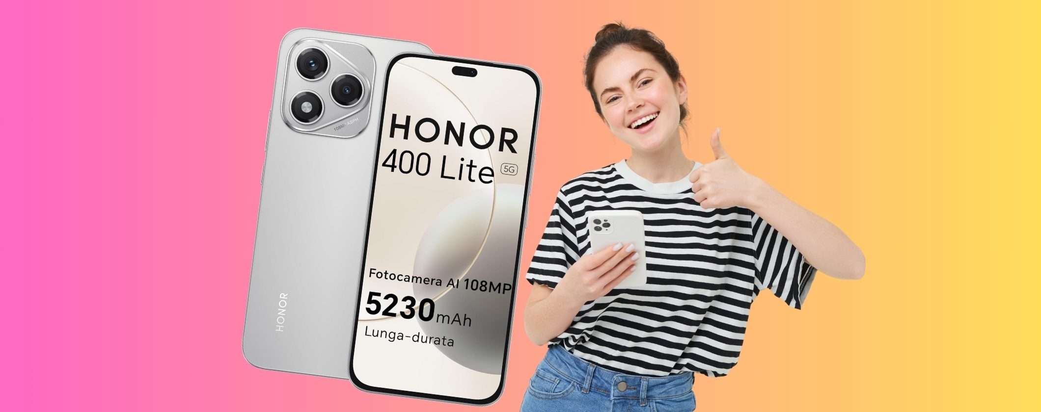 HONOR 400 Lite 5G (8/256GB) è la migliore occasione del weekend