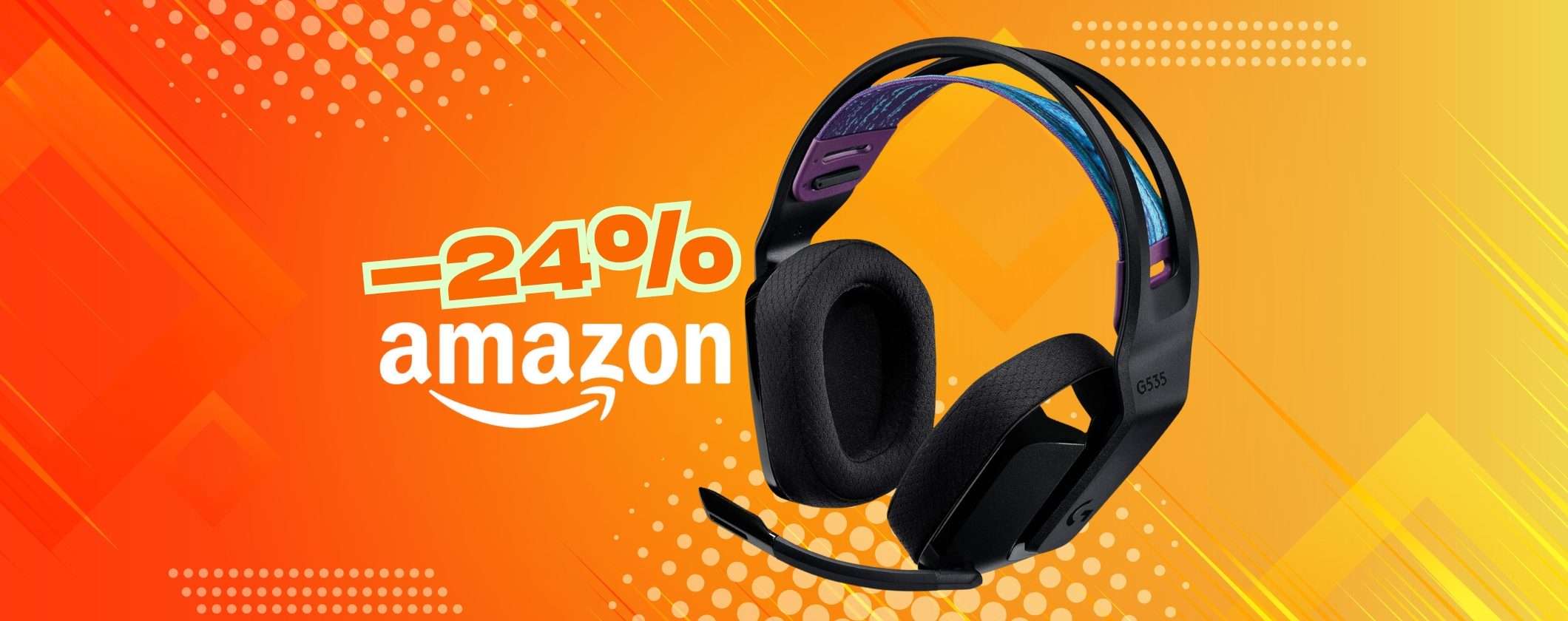 Logitech G535 LIGHTSPEED: cuffie wireless da gaming professionali con microfono Logitech G535 LIGHTSPEED: cuffie wireless da gaming professionali con microfono