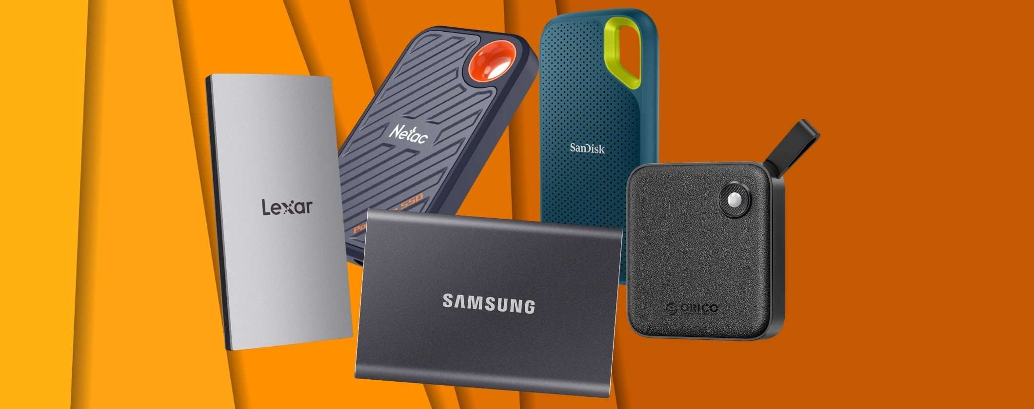 Mega sconti Amazon su questi 5 SSD portatili con spesa massima di 102€ Mega sconti Amazon su questi 5 SSD portatili con spesa massima di 102€