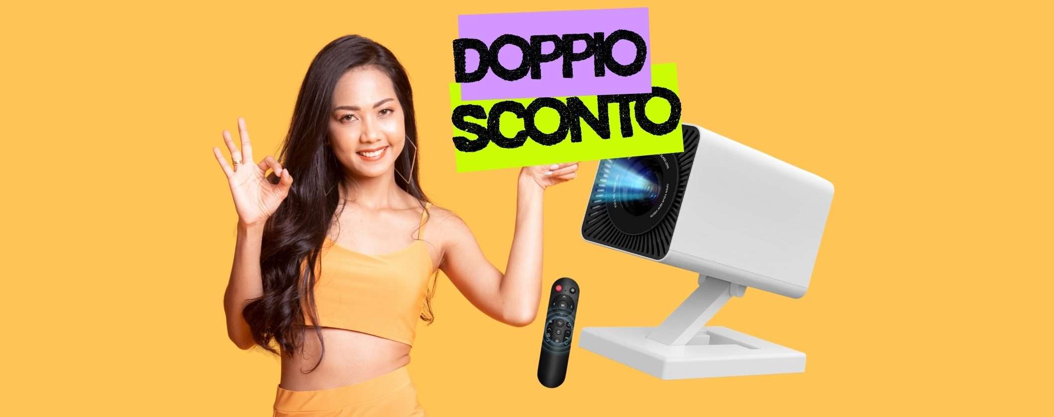Mini proiettore Bluetooth/WiFi 4K in doppio sconto adesso su Amazon Mini proiettore Bluetooth/WiFi 4K in doppio sconto adesso su Amazon