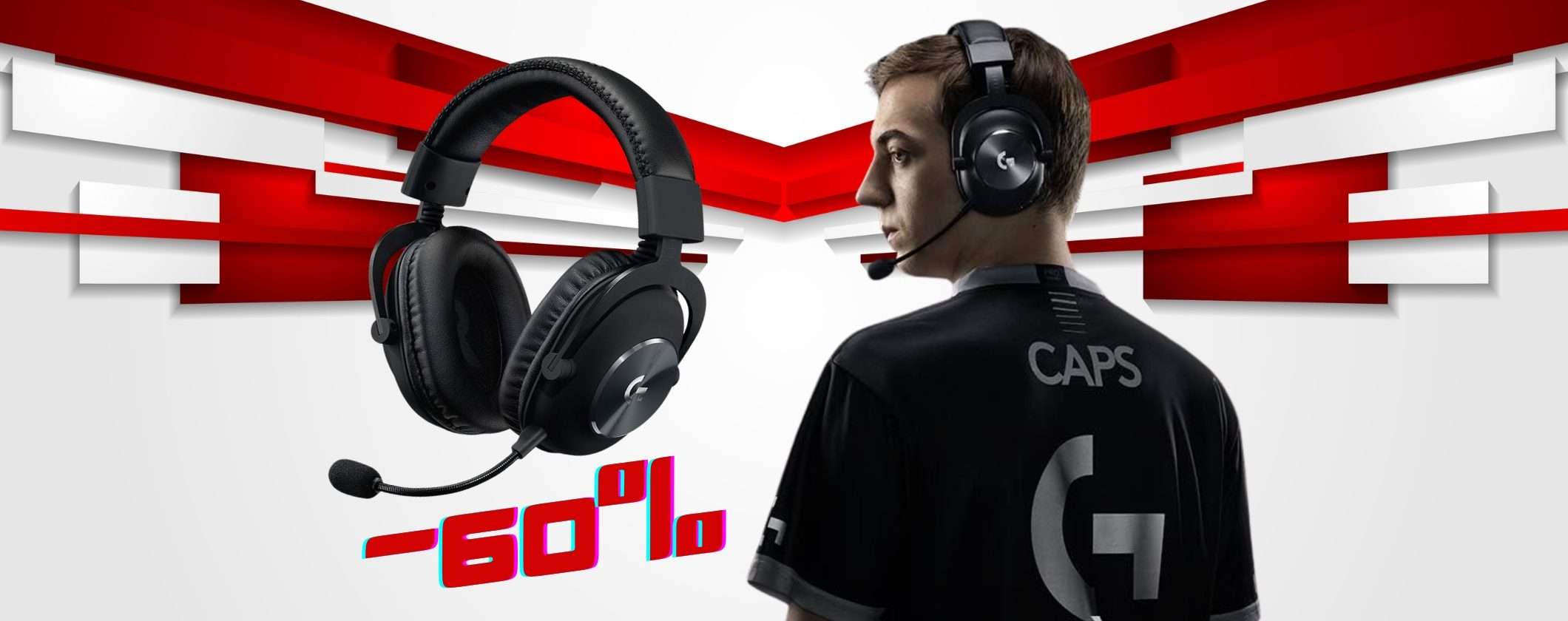 Oggi le cuffie wireless Logitech G PRO X LIGHTSPEED sono al prezzo più basso