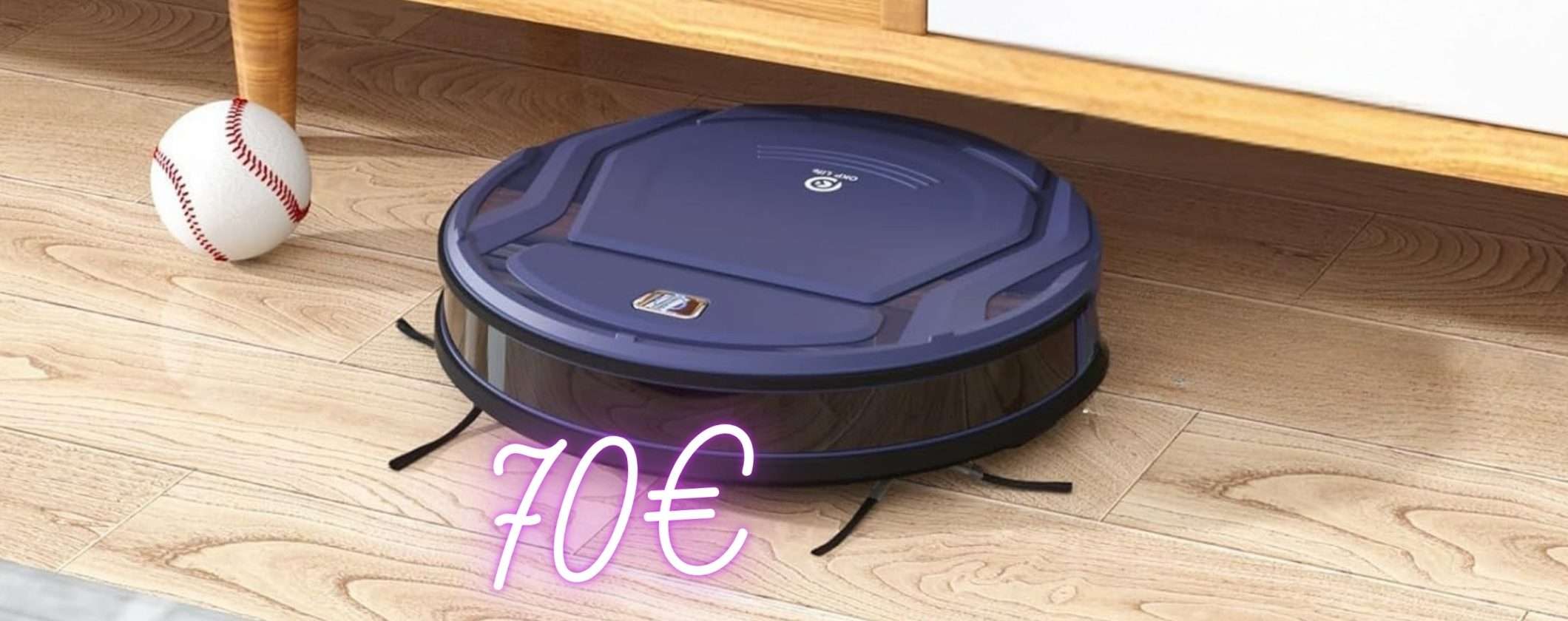 Pavimenti puliti senza alzare un dito con il robot aspirapolvere OPK K2 a 70€