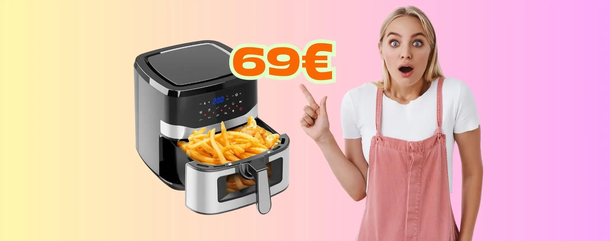 Piatti sani, squisiti e con zero fatica grazie a questa friggitrice ad aria a 69€ Piatti sani, squisiti e con zero fatica grazie a questa friggitrice ad aria a 69€