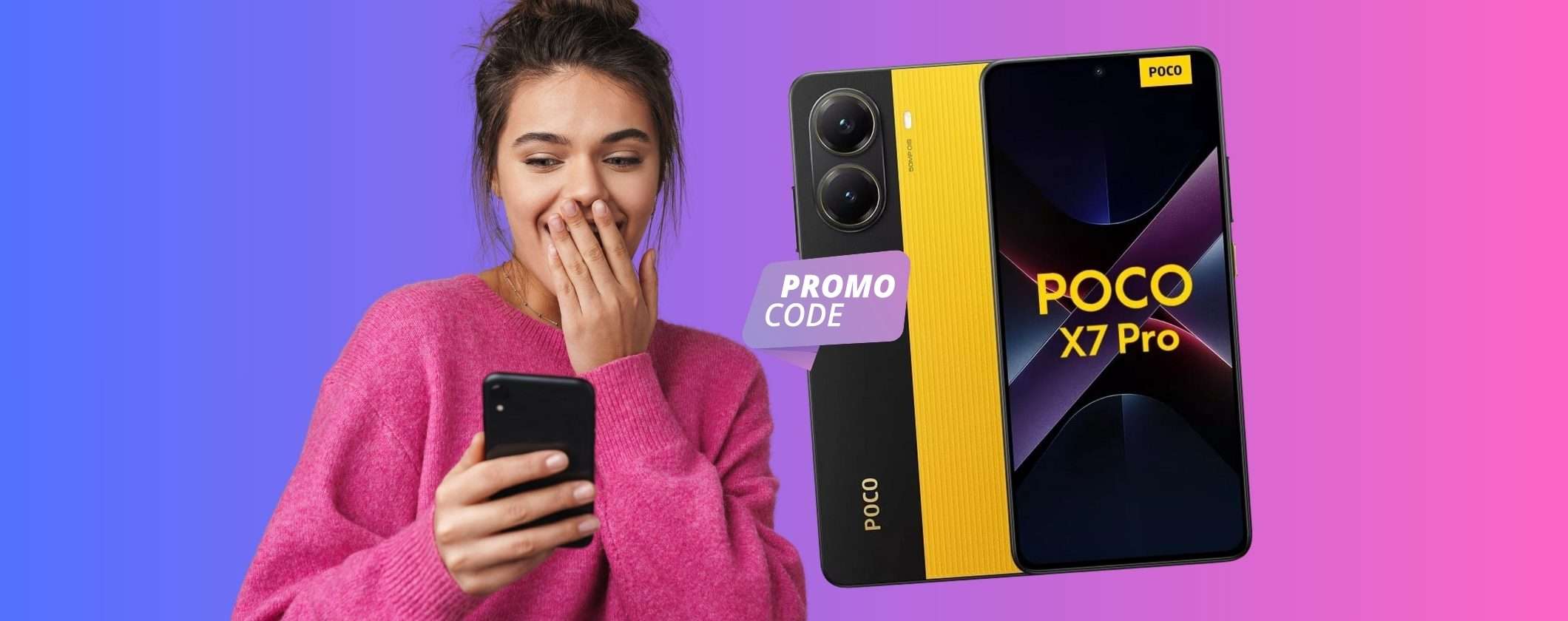 POCO X7 Pro da 512GB con super batteria da 6000mAh a prezzo shock