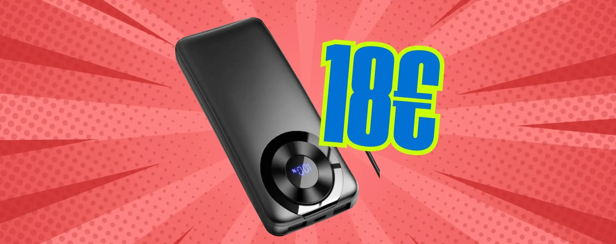 Power Bank da 10000mAh con 3 uscite e pratico display tuo a 18€ Power Bank da 10000mAh con 3 uscite e pratico display tuo a 18€