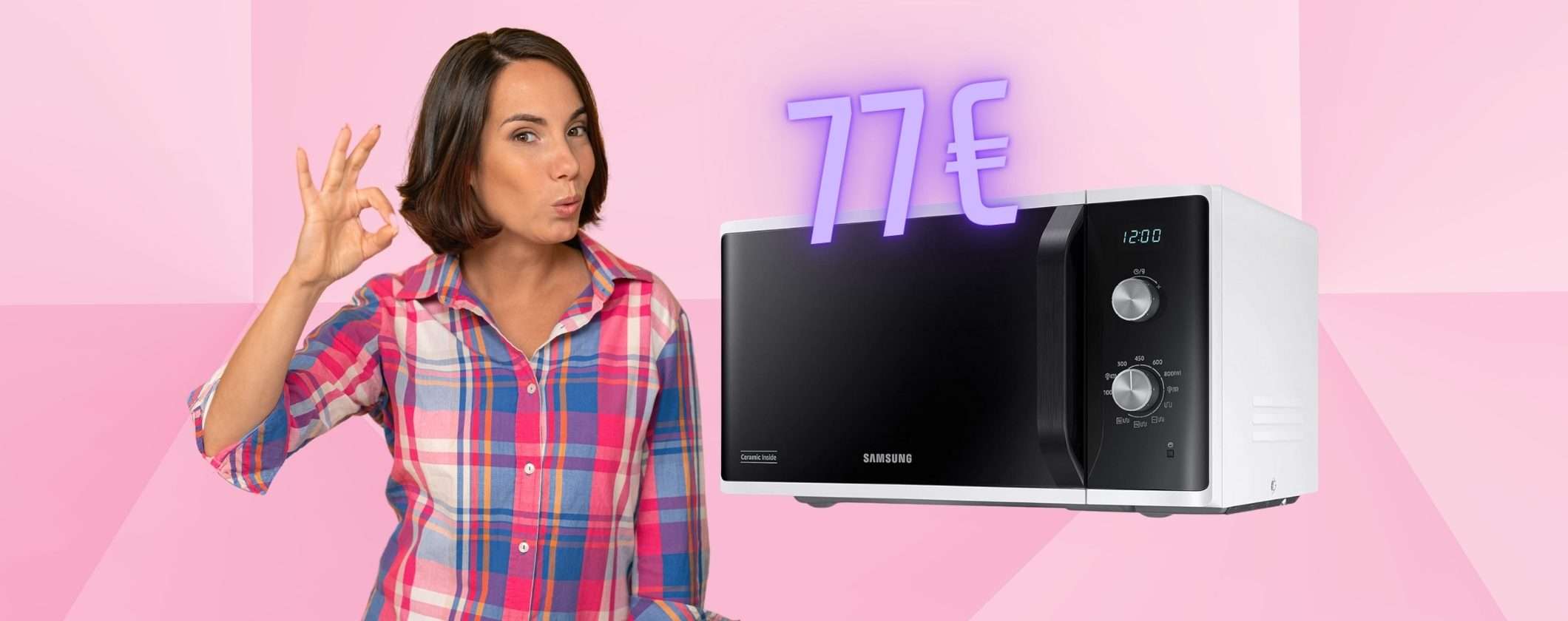 Samsung: forno a microonde con grill da 800W in offerta limitata a 77€ Samsung: forno a microonde con grill da 800W in offerta limitata a 77€
