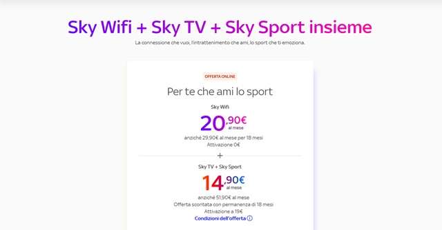sky offerta standing ovation agosto 2025