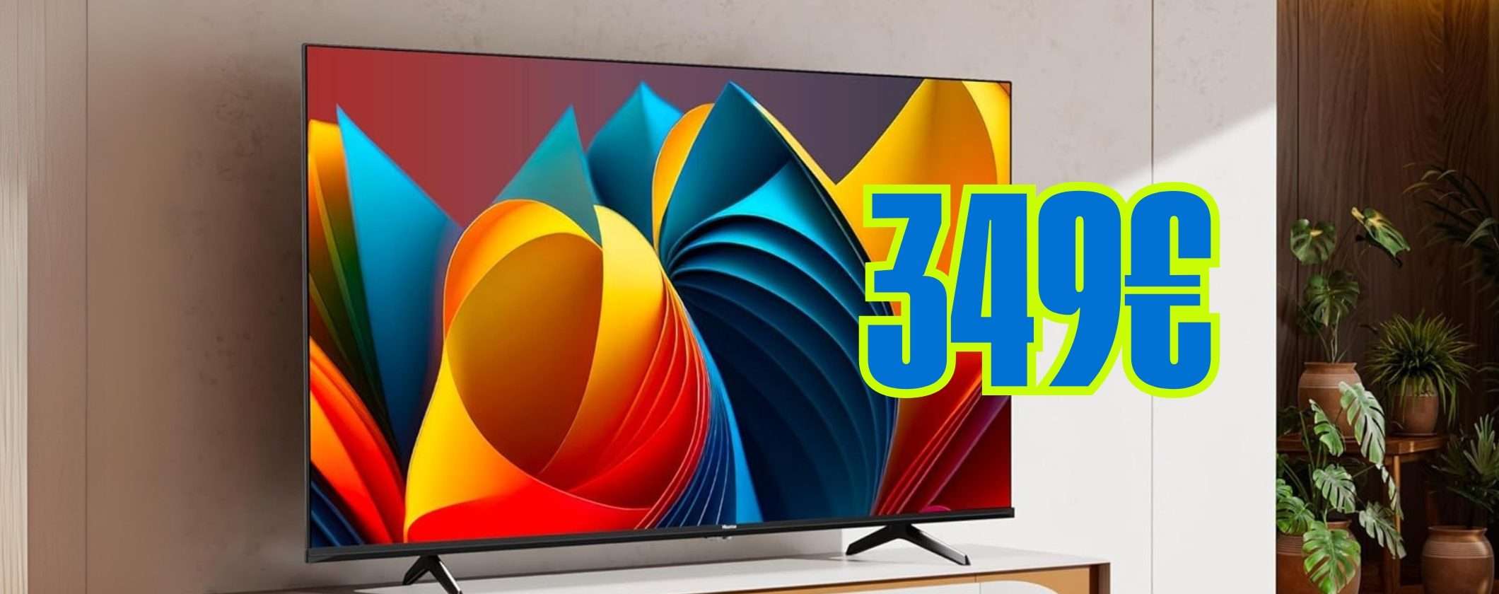 Smart TV Hisense da 50 pollici QLED 4K a soli 349€ pagabili in comode rate