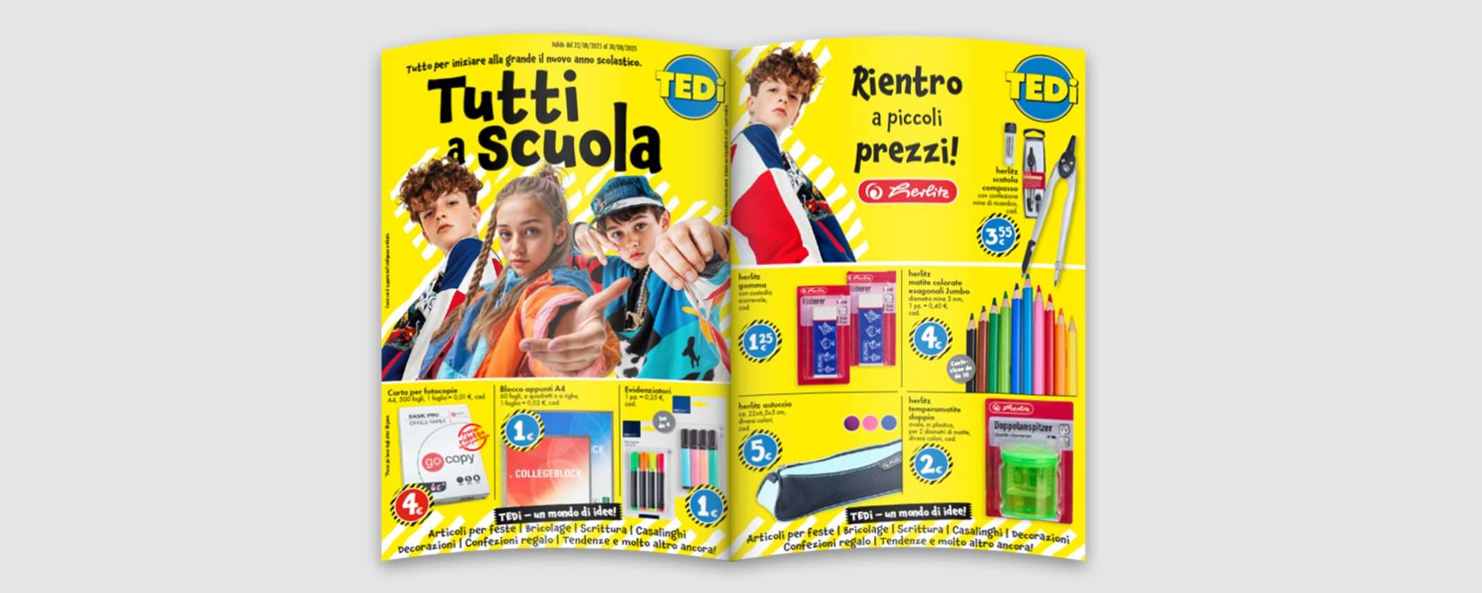 Volantino TEDi, tutto per il rientro a scuola a partire da solo 1 euro