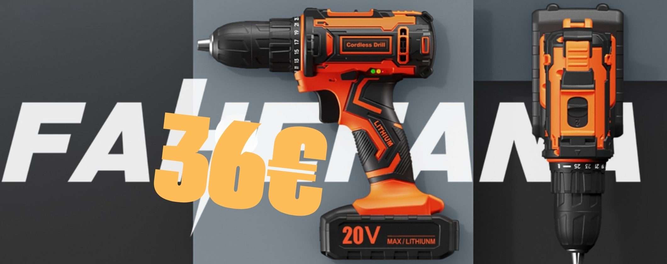 Trapano avvitatore con 2 batterie, valigetta e accessori al prezzo bomba di 36€ Trapano avvitatore con 2 batterie, valigetta e accessori al prezzo bomba di 36€