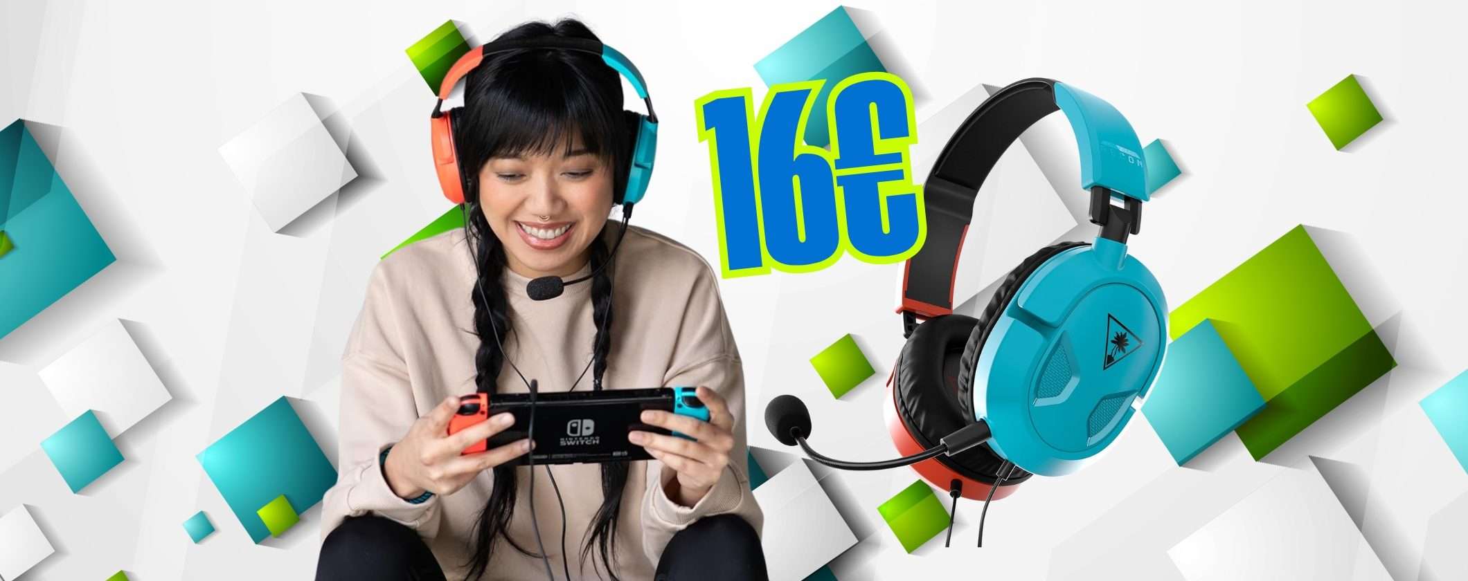 Turtle Beach Recon 50: cuffie con microfono per PS5/4, Xbox, Switch e PC a soli 16€