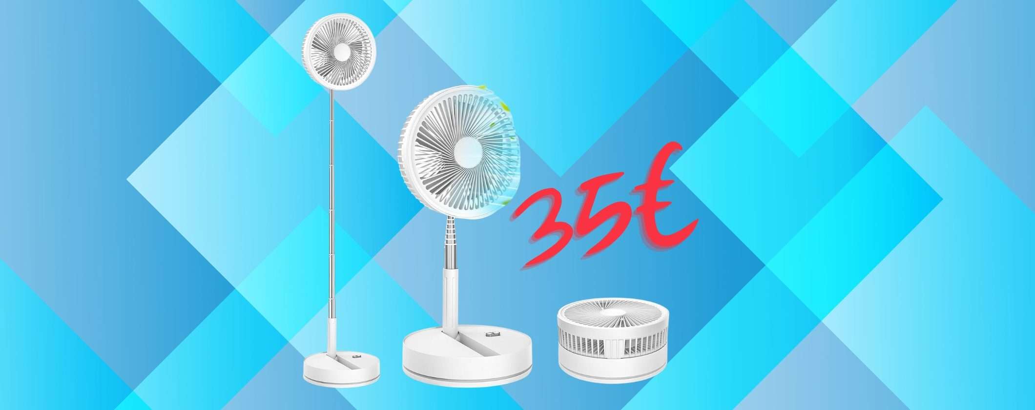 Ventilatore a piantana pieghevole, potente e silenzioso tuo a soli 35€