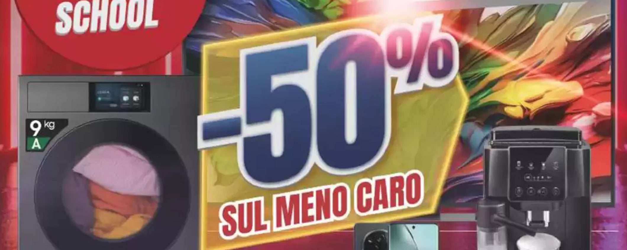 Volantino Trony, con il Back to School sconto del 50% sul prodotto meno caro