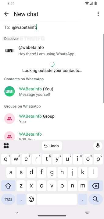 whatsapp nome utente ricerca
