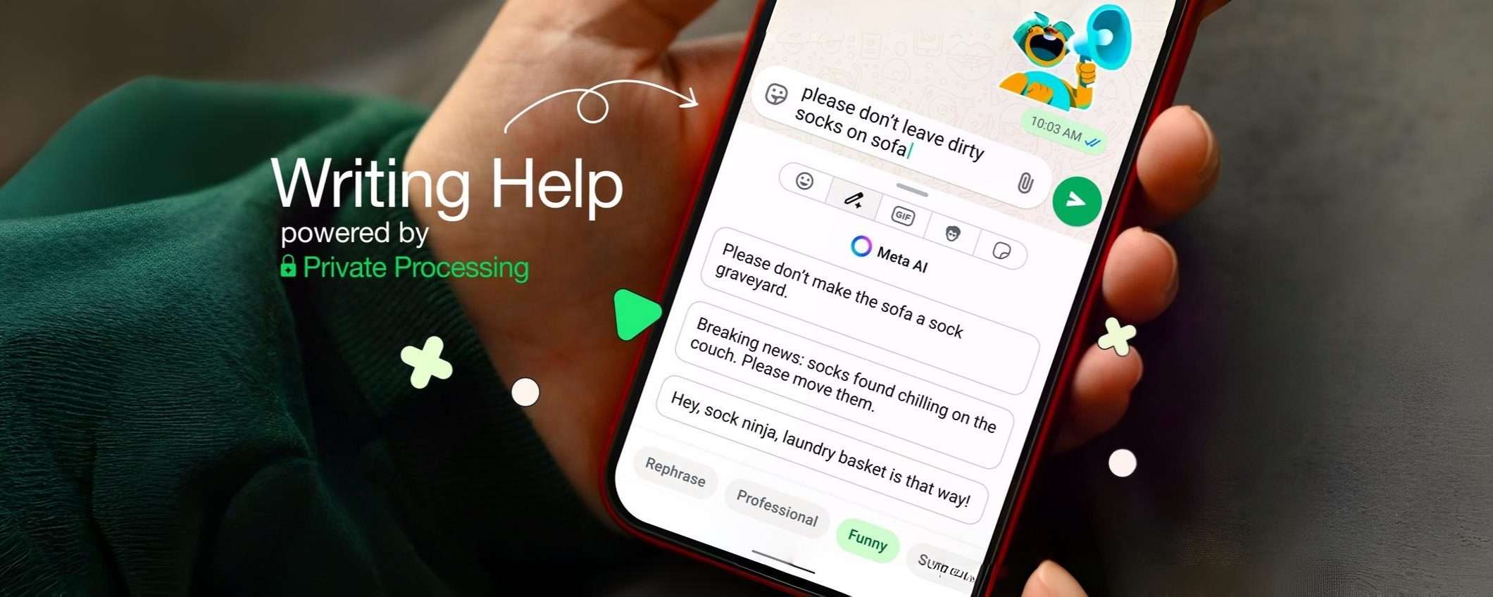 WhatsApp lancia l'assistente AI per la scrittura dei messaggi WhatsApp lancia l'assistente AI per la scrittura dei messaggi
