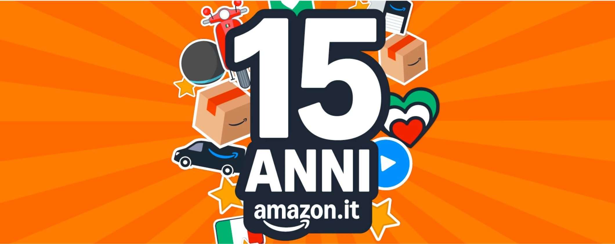Amazon: al via le MEGA OFFERTE per festeggiare i 15 anni in Italia Amazon: al via le MEGA OFFERTE per festeggiare i 15 anni in Italia