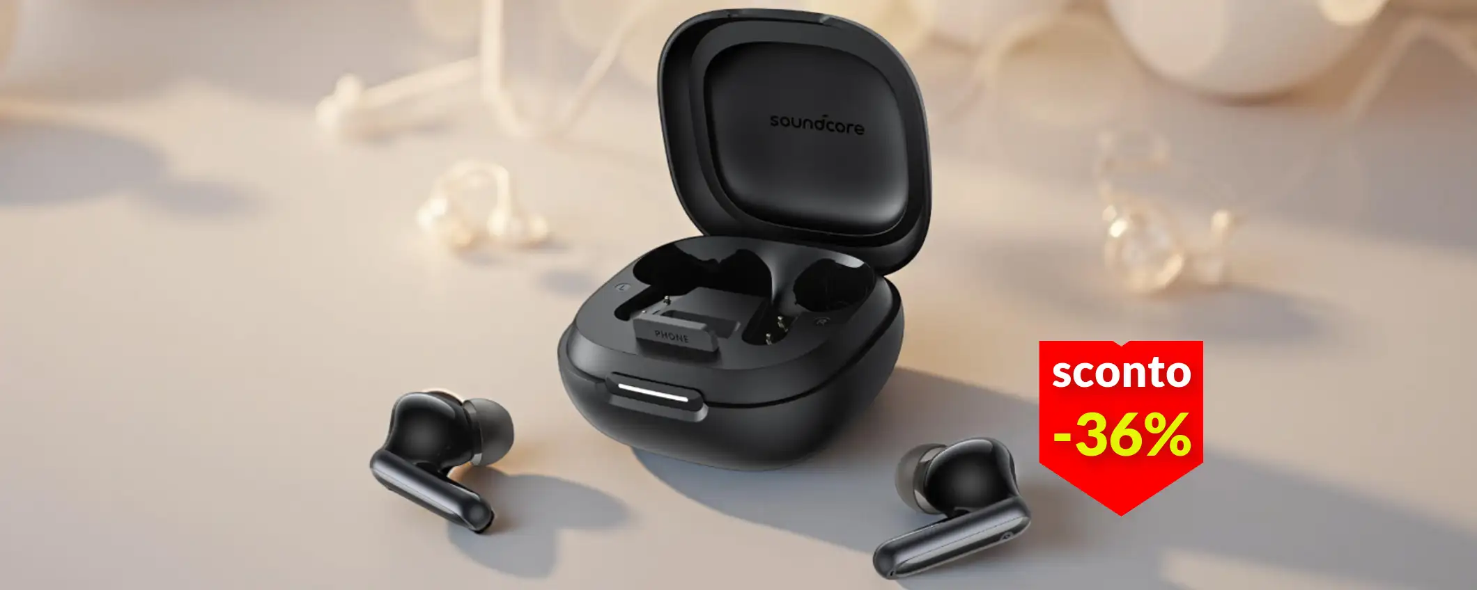 Auricolari in sconto a 44€: Soundcore ti offre 60 ore di musica potentissima
