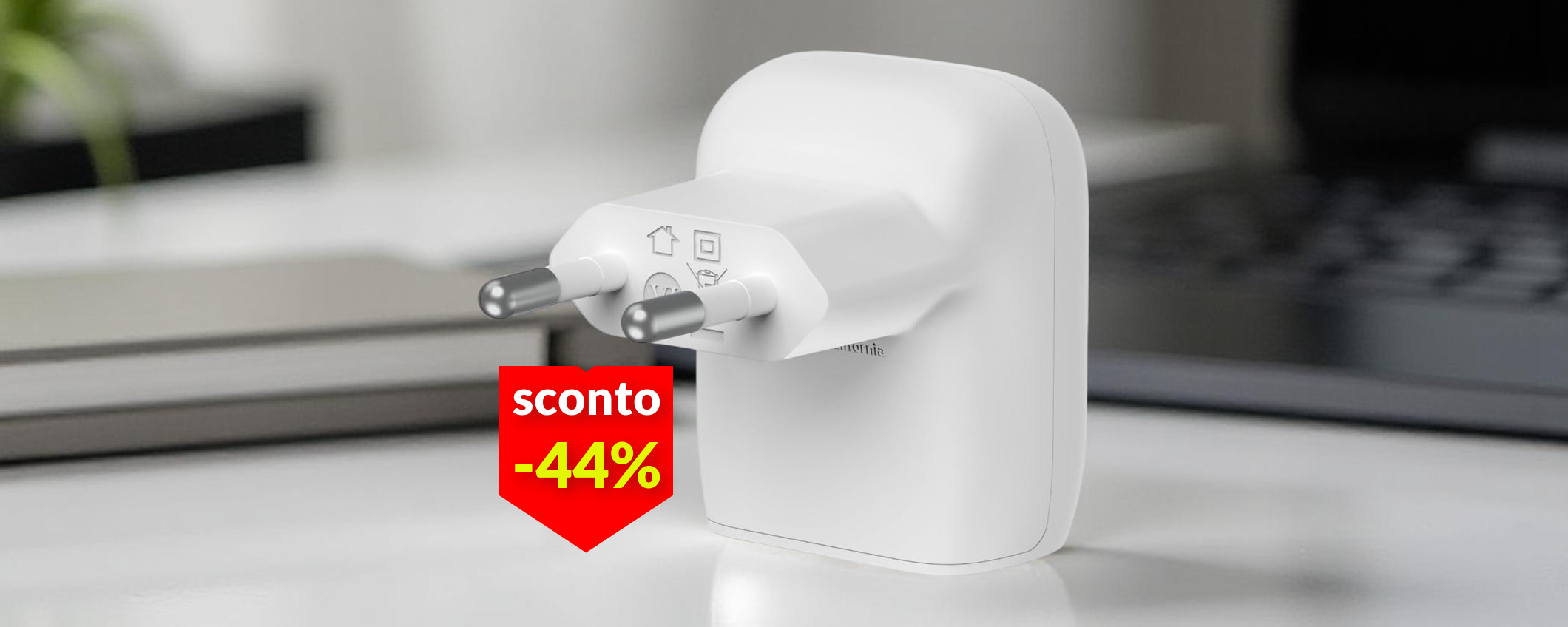Caricabatteria USB-C da parete, Belkin disintegra il prezzo: con 9€ è tuo
