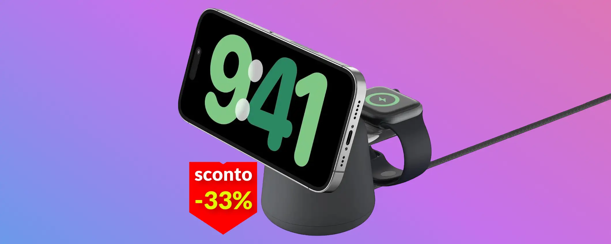 Caricabatteria wireless 2-in-1 con Qi2: Belkin taglia il prezzo del 33% Caricabatteria wireless 2-in-1 con Qi2: Belkin taglia il prezzo del 33%