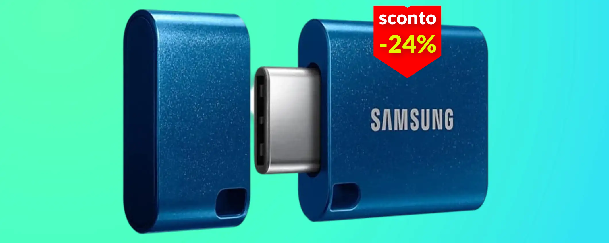 Chiavetta USB-C Samsung da 128GB, bastano 21€: velocità fino a 400MB/s