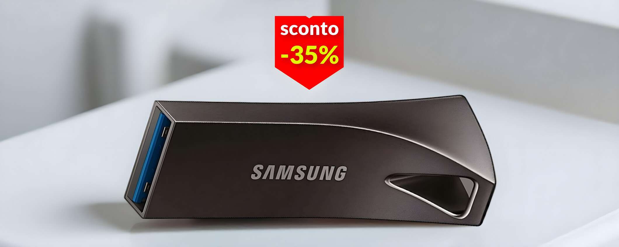 Bastano 12€ per questa chiavetta USB Samsung da 64GB: è ultra resistente