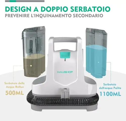 Doppio serbatoio lavatappeti